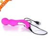 Double Usage Vibration Female Clitoris Dido Handheld Extended Wand Rotating 2 Head Body Massage Vibrator