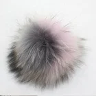Customized real colourful accessory raccoon fur pompom