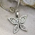 KNOT BUTTERFLY key chain SILVER Pewter butterfly KEYCHAIN