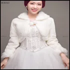 Hot Sale Women White Faux Fur Fur Bridal Jacket