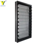 2019 Modern house design security louver shutter aluminium glass windows