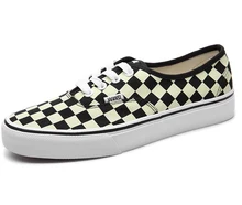 Hot sell lace up black white checkers canvas unisex sneakers