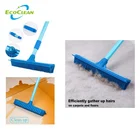 EcoClean Factory Hot Sale Telescopic TPR Pet Fur Remover Soft Bristle Rubber Carpet Broom with Squeegee Edge