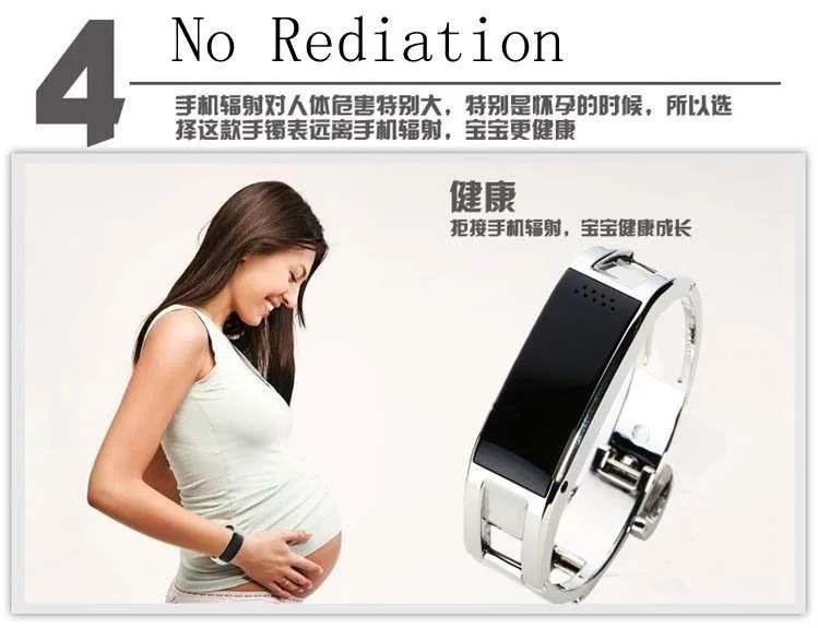 WINAIT Wireless Wireless BT bracelet watch with caller name and phone number, metal Wireless BT bracelet WT-BW10 - ANKUX.COM