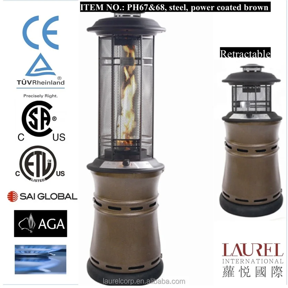 Retractable Design Glass Tube Flame Gas Patio Heater Buy Quartz Tube