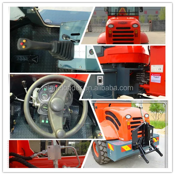Cheap agricultural machine small wheel tracor loader TL2500 for sale