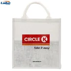 Promotion wedding use Custom logo printing waterproof and reusable halloween shopping tote eco burlap jute bag