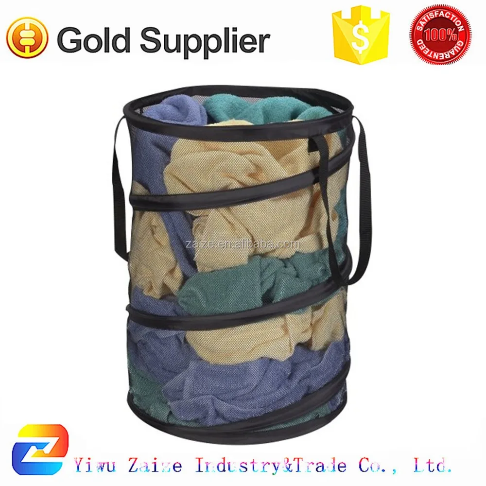collapsible mesh laundry hamper basket