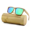 2019 Bamboo Designer Sunglasses With Wooden bamboo Case UV Protected Branded Sunglasses Made In Italy
