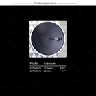 Wholesale Dinnerware Round Dishes Buffet Ceramic Set Black Side Plate