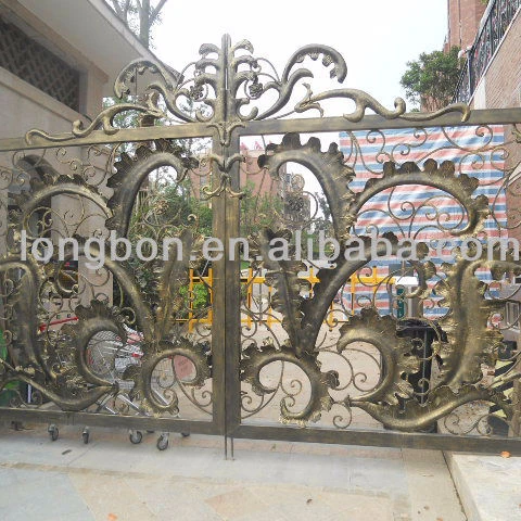 Porte d'entrée portes en fer modèle en fer forgé antique
