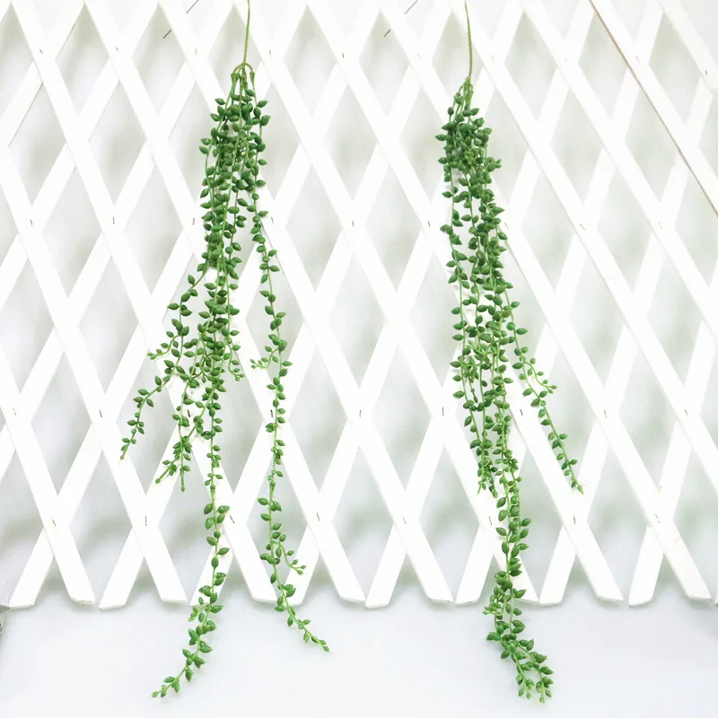 Flone 3 Branch Simulation Succulents Lover Tears Green Rattan Wall Hangings Artificial Plant Home  Home Party Leisure Decor (4)