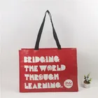 Recycled pp woven laminated shopping bags glossy pp woven bags for advertising