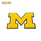 Custom Cheap Towel Embroidered Chenille Letter M Patches