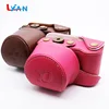 Luxury Handmade Small PU Leather Saddle Camera Bags With Padded Case