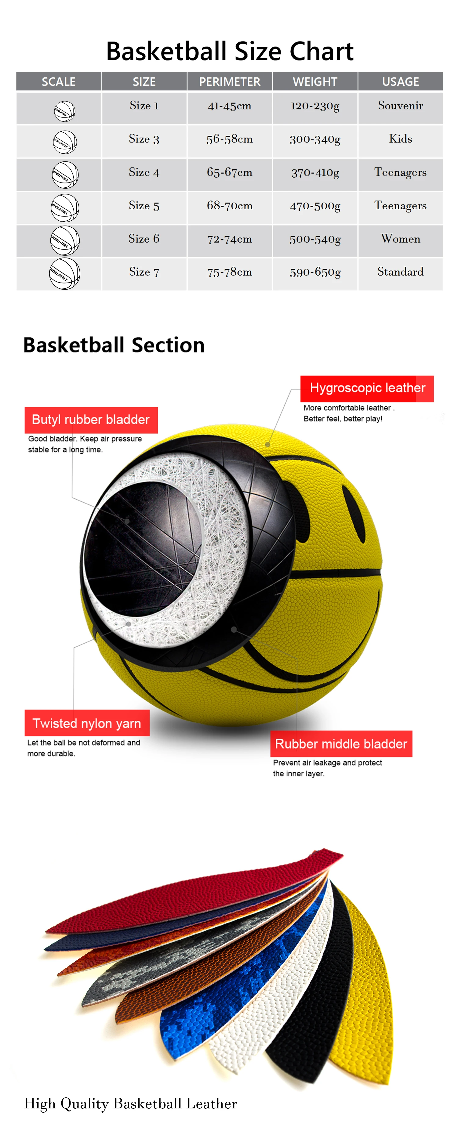 full colors cartoon gifts leather ball 22 cm standard size 6