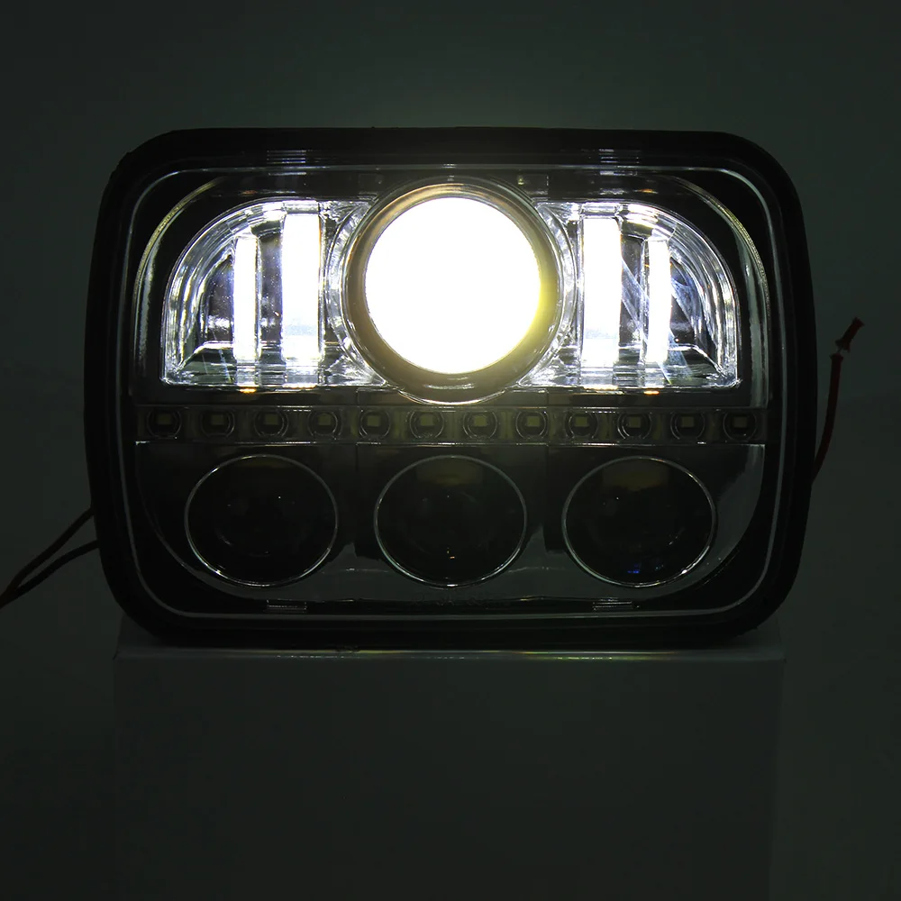 FADUIES 80W 5''x7'' 7''x 6'' Led Headlights with DRL For Jeep Wrangler YJ Cherokee XJ H6054 H5054 H6054LL 69822 6052 6053 (8)