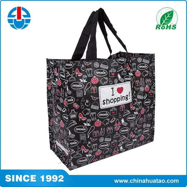 women custom fashion style non woven lamination shopping bag