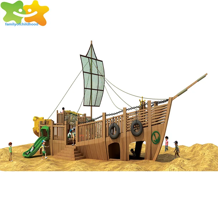wooden play pirate ship