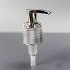 Silver Liquid 28/415 Silver Ribbed Fashion Design Detergent Liquid Soap Dispenser