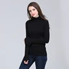 Flash sequins yarms turtle neck flare sleeve sweater bottom shirt knitwear