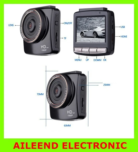 Novatek Chipest Car Dvr Camera Dash Cam Full HD 1080p Parking Video Recorder Registrator Mini Camcorder 170 Wide Angle Lens