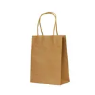 Custom Kraft Paper Shopping Gift Bag With Logo Print