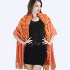 CX-B-P-68K Hot Winter Women's Thick Warm Fur Pashmina Cashmere Stole Scarves Shawl Wraps