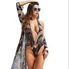 2019 aliexpress amazon fashion sexy print cape bikini two-piece swimsuit