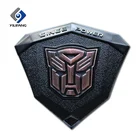 Custom chrome 3d logo sticker transformers emblem abs car logo badge