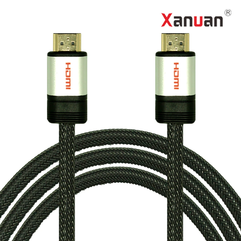 XANUAN aluminum and mesh braided hdmi Cord 6FT HDMI Cable 4K 60Hz with Audio Ethernet for Amazon - ANKUX.COM