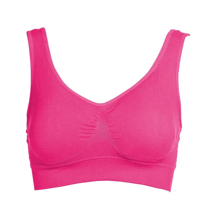 2015 Women Sports Bra No Rims Sleep Bra Seamless Wire Free Sport Bra Stretch Leisure Tank Free Shipping