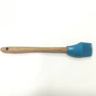 silicone brush with wooden handle BBQ brush