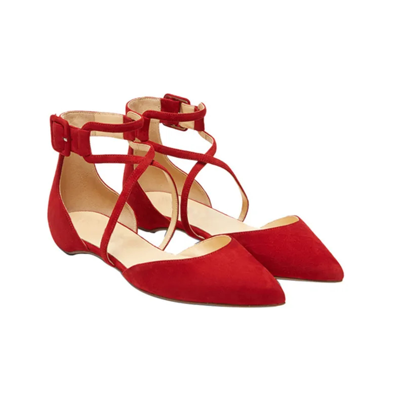 next red flat shoes