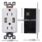 BAS15-2USB UL electrical power strip fad wall outlet sockets with usb
