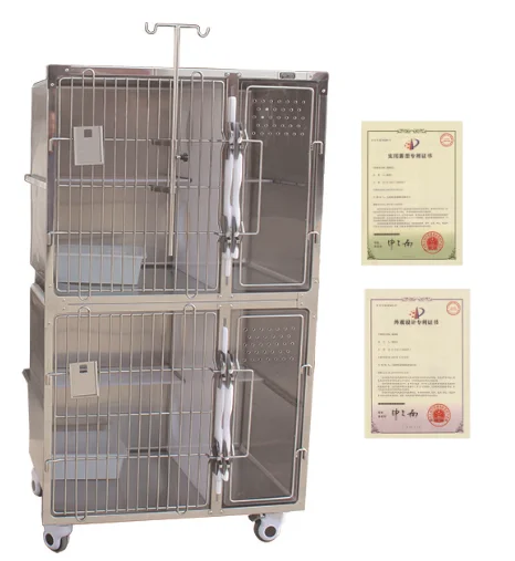 veterinary clinic Stainless steel animal cat breeding cage vet cages for cats