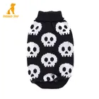 Wholesale Funny Halloween Costumes Dog Sweaters Crochet Bone Patterns Black Dog Clothes