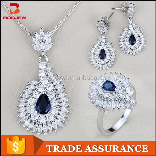 sale unique women jewelry long chain necklace ring and earring