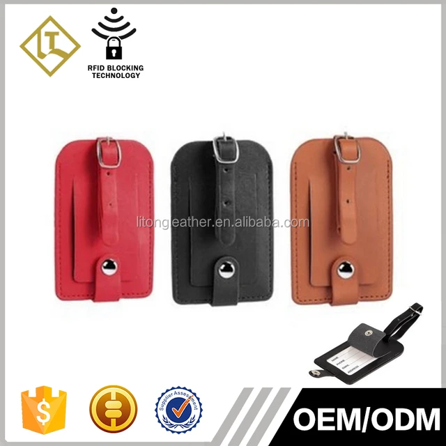 fashion custom gift airplane soft genuine leather luggage tags