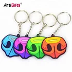 2018 Wholesale cheap custom soft pvc personalized keyring