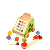 Cheap Multifunction drag telephone 3D puzzles wooden toys