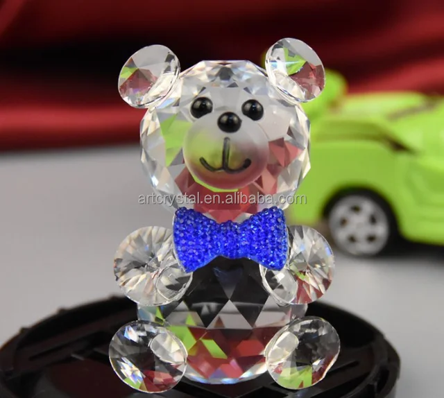 pretty animated crystal bear figurine christmas gift crystal