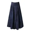 Women's Jeans Skirt Summer High Waist Vintage Falbala Denim Skirts long Falbala Women Skirts Casual With Bottom Plus Size
