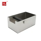Stainless steel coffee espresso grind knock box