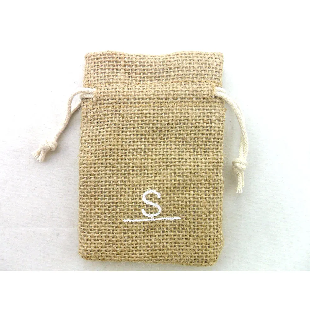 custom  linen bag hemp  drawstring gift pouch  bag for jewelry