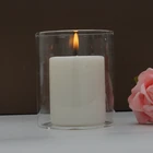 Custom unbreakable bohemia theme jar candle holder glass cup with metal lid cover