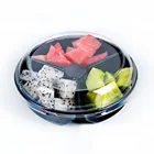 Tray Biodegradable Packaging Bowl With Lid Pet Transparent Disposable Plastic Fruit Container