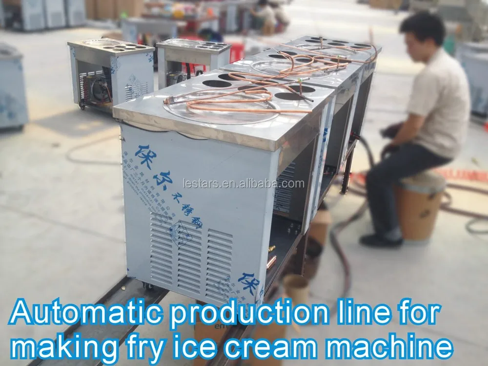 2016フローズンヨーグルトフルーツインスタントアイスクリームロール機でリアル果物でタイ仕入れ・メーカー・工場