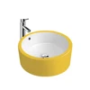 HS-DK9803 foshan yellow ceramic small wash basin colour