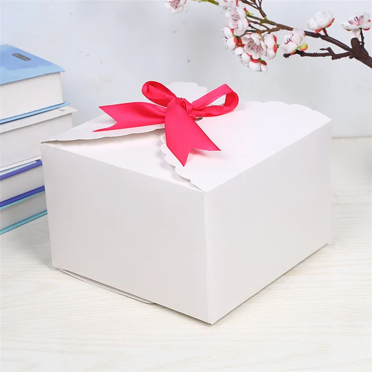 handmade packaging kraft paper box with string and button